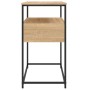 Mesa consola madera de ingeniería roble Sonoma 75x40x75 cm de , Mesas auxiliares - Ref: Foro24-834156, Precio: 70,49 €, Descu...