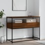 Oak brown engineered wood console table 100x40x75 cm by , Side tables - Ref: Foro24-834154, Price: 82,99 €, Discount: %
