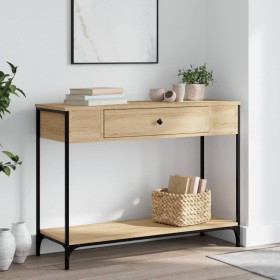 Sonoma oak engineered wood console table 100x34.5x75 cm by , Side tables - Ref: Foro24-834161, Price: 66,20 €, Discount: %