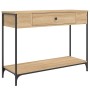Konsolentisch aus Sonoma-Eichenholzwerkstoff, 100 x 34,5 x 75 cm von , Seitentische - Ref: Foro24-834161, Preis: 66,20 €, Rab...