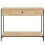 Konsolentisch aus Sonoma-Eichenholzwerkstoff, 100 x 34,5 x 75 cm von , Seitentische - Ref: Foro24-834161, Preis: 65,19 €, Rab...