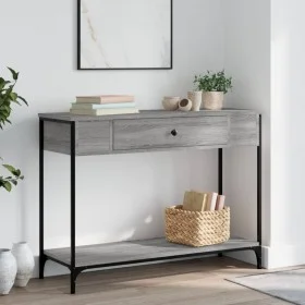 Sonoma gray engineered wood console table 100x34.5x75 cm by , Side tables - Ref: Foro24-834163, Price: 68,81 €, Discount: %