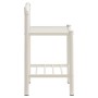 Metall-Nachttisch mit transparenter weißer Glasplatte 45x34,5x62,5cm von vidaXL, Nachttische - Ref: Foro24-325098, Preis: 38,...