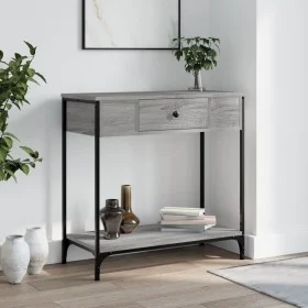 Sonoma gray engineered wood console table 75x34.5x75 cm by , Side tables - Ref: Foro24-834168, Price: 59,83 €, Discount: %