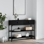 Schwarzer Konsolentisch aus Holzwerkstoff, 100 x 25 x 75 cm von , Seitentische - Ref: Foro24-834180, Preis: 89,43 €, Rabatt: %