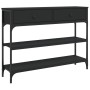 Black engineered wood console table 100x25x75 cm by , Side tables - Ref: Foro24-834180, Price: 89,43 €, Discount: %