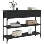 Mesa consola madera de ingeniería negra 100x25x75 cm de , Mesas auxiliares - Ref: Foro24-834180, Precio: 88,58 €, Descuento: %