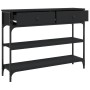 Schwarzer Konsolentisch aus Holzwerkstoff, 100 x 25 x 75 cm von , Seitentische - Ref: Foro24-834180, Preis: 89,43 €, Rabatt: %