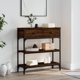 Oak brown engineered wood console table 72.5x25x75 cm by , Side tables - Ref: Foro24-834189, Price: 79,65 €, Discount: %