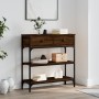 Oak brown engineered wood console table 72.5x25x75 cm by , Side tables - Ref: Foro24-834189, Price: 79,65 €, Discount: %