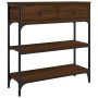 Konsolentisch aus eichenbraunem Holzwerkstoff, 72,5 x 25 x 75 cm von , Seitentische - Ref: Foro24-834189, Preis: 79,65 €, Rab...