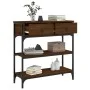 Oak brown engineered wood console table 72.5x25x75 cm by , Side tables - Ref: Foro24-834189, Price: 78,21 €, Discount: %