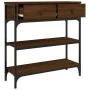 Oak brown engineered wood console table 72.5x25x75 cm by , Side tables - Ref: Foro24-834189, Price: 78,21 €, Discount: %