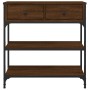Konsolentisch aus eichenbraunem Holzwerkstoff, 72,5 x 25 x 75 cm von , Seitentische - Ref: Foro24-834189, Preis: 79,65 €, Rab...