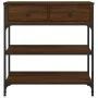Oak brown engineered wood console table 72.5x25x75 cm by , Side tables - Ref: Foro24-834189, Price: 78,21 €, Discount: %
