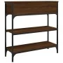 Oak brown engineered wood console table 72.5x25x75 cm by , Side tables - Ref: Foro24-834189, Price: 78,21 €, Discount: %