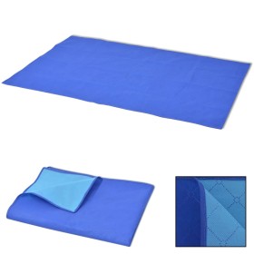 Manta de picnic azul y azul claro 100x150 cm