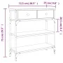 Oak brown engineered wood console table 72.5x25x75 cm by , Side tables - Ref: Foro24-834189, Price: 78,21 €, Discount: %