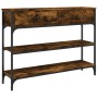Smoked oak engineered wood console table 100x25x75 cm by , Side tables - Ref: Foro24-834182, Price: 71,93 €, Discount: %