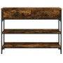 Smoked oak engineered wood console table 100x25x75 cm by , Side tables - Ref: Foro24-834182, Price: 71,93 €, Discount: %