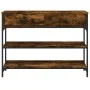 Smoked oak engineered wood console table 100x25x75 cm by , Side tables - Ref: Foro24-834182, Price: 71,01 €, Discount: %