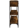 Smoked oak engineered wood console table 100x25x75 cm by , Side tables - Ref: Foro24-834182, Price: 71,93 €, Discount: %