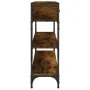 Smoked oak engineered wood console table 100x25x75 cm by , Side tables - Ref: Foro24-834182, Price: 71,01 €, Discount: %