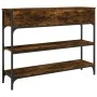 Mesa consola madera de ingeniería roble ahumado 100x25x75 cm de , Mesas auxiliares - Ref: Foro24-834182, Precio: 71,03 €, Des...