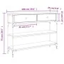 Smoked oak engineered wood console table 100x25x75 cm by , Side tables - Ref: Foro24-834182, Price: 71,01 €, Discount: %