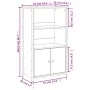 Hohes Sideboard aus braunem Eichenholzwerkstoff, 62 x 32 x 103,5 cm von , Sideboards - Ref: Foro24-834219, Preis: 71,49 €, Ra...