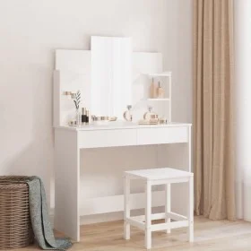Tocador con espejo blanco 96x39x142 cm de , Tocadores para dormitorios - Ref: Foro24-837574, Precio: 96,45 €, Descuento: %