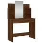 Dressing table with oak brown mirror 96x39x142 cm by , Bedroom Dressers - Ref: Foro24-837581, Price: 68,26 €, Discount: %