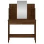 Dressing table with oak brown mirror 96x39x142 cm by , Bedroom Dressers - Ref: Foro24-837581, Price: 68,26 €, Discount: %