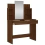 Dressing table with oak brown mirror 96x39x142 cm by , Bedroom Dressers - Ref: Foro24-837581, Price: 68,26 €, Discount: %