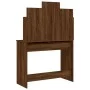 Dressing table with oak brown mirror 96x39x142 cm by , Bedroom Dressers - Ref: Foro24-837581, Price: 68,26 €, Discount: %