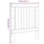 Kopfteil aus massivem Kiefernholz, 90 x 104 cm von , Kopf- und Fußteile - Ref: Foro24-358390, Preis: 40,73 €, Rabatt: %