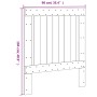Solid pine wood headboard 90x104 cm by , Headboards and footboards - Ref: Foro24-358390, Price: 40,73 €, Discount: %