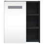Badezimmerschrank mit Spiegel und LED-Licht schwarz 45x13x52 cm von , Badezimmerwaschtische - Ref: Foro24-357967, Preis: 78,1...
