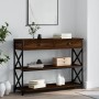 Oak brown engineered wood console table 100x28x75 cm by , Side tables - Ref: Foro24-834194, Price: 97,47 €, Discount: %