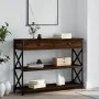 Oak brown engineered wood console table 100x28x75 cm by , Side tables - Ref: Foro24-834194, Price: 94,14 €, Discount: %