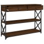 Oak brown engineered wood console table 100x28x75 cm by , Side tables - Ref: Foro24-834194, Price: 97,47 €, Discount: %