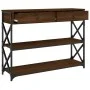 Oak brown engineered wood console table 100x28x75 cm by , Side tables - Ref: Foro24-834194, Price: 94,14 €, Discount: %