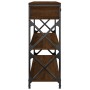 Oak brown engineered wood console table 100x28x75 cm by , Side tables - Ref: Foro24-834194, Price: 97,47 €, Discount: %
