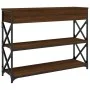 Oak brown engineered wood console table 100x28x75 cm by , Side tables - Ref: Foro24-834194, Price: 94,14 €, Discount: %