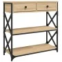 Sonoma oak engineered wood console table 75x28x75 cm by , Side tables - Ref: Foro24-834196, Price: 82,68 €, Discount: %