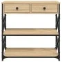 Mesa consola madera de ingeniería roble Sonoma 75x28x75 cm de , Mesas auxiliares - Ref: Foro24-834196, Precio: 75,54 €, Descu...