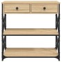 Sonoma oak engineered wood console table 75x28x75 cm by , Side tables - Ref: Foro24-834196, Price: 74,89 €, Discount: %