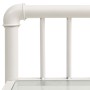 Mesita de noche metal vidrio blanco transparente 45x34,5x62,5cm de vidaXL, Mesitas de noche - Ref: Foro24-325098, Precio: 38,...