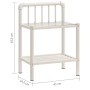 Metall-Nachttisch mit transparenter weißer Glasplatte 45x34,5x62,5cm von vidaXL, Nachttische - Ref: Foro24-325098, Preis: 38,...