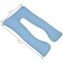 Light blue pregnancy pillow 90x145 cm by vidaXL, Pillows - Ref: Foro24-131588, Price: 40,72 €, Discount: %